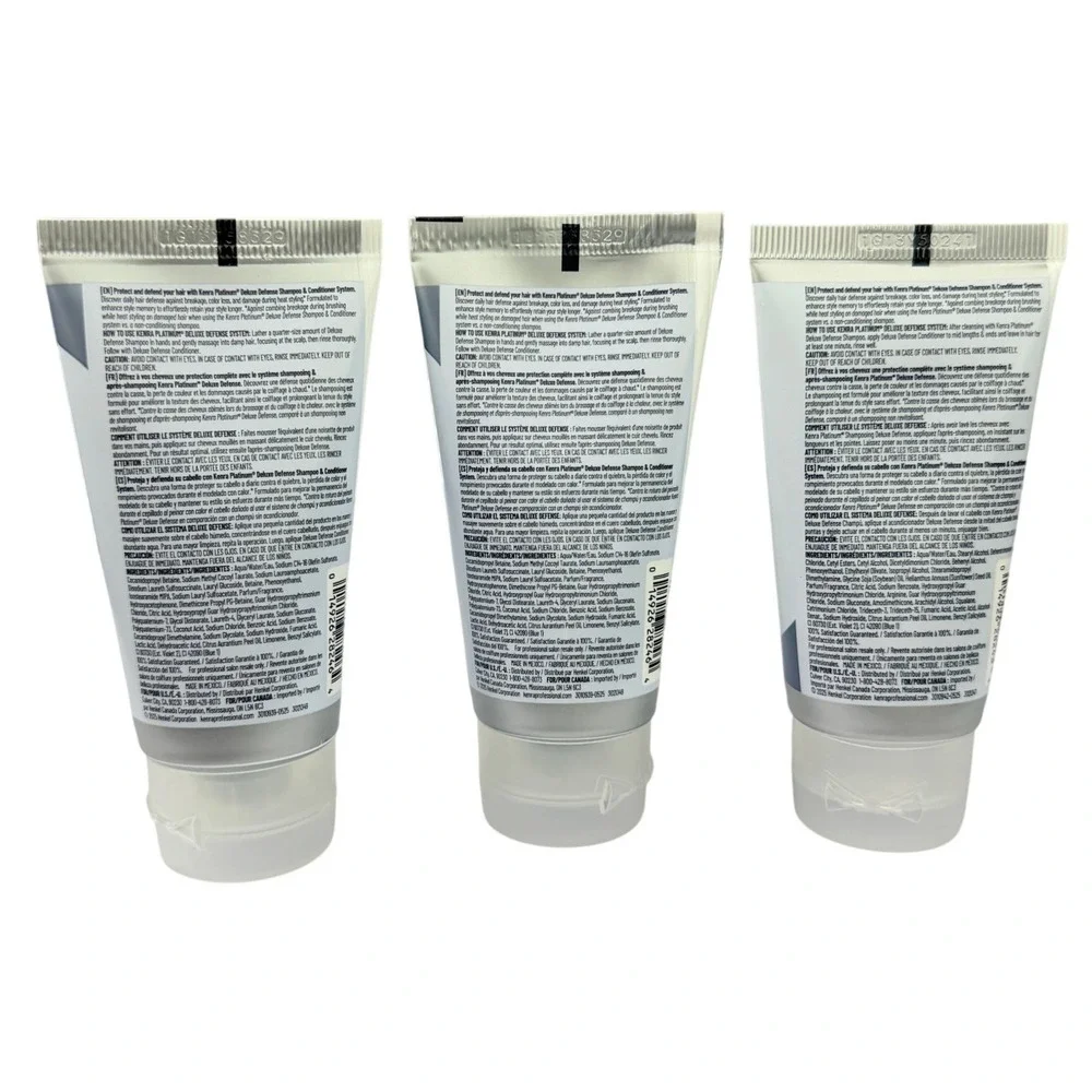 Kenra Platinum Deluxe Defense Shampoo and Conditioner Set 3pc Travel Size 1.7oz